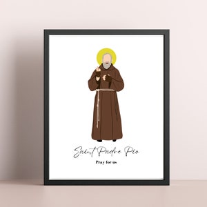 Saint Padre Pio Printable Catholic Wall Art/Confirmation/Baptism/Sponsor Gift/Stigmata/Pio of Pietrelcina