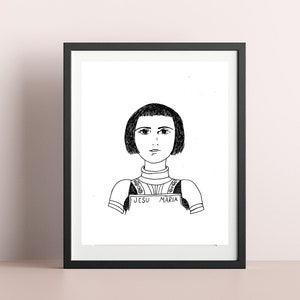 Saint Joan of Arc Pen and Ink Art Print