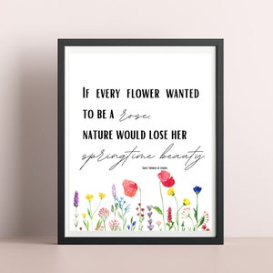 Saint Therese of Lisieux Quote Printable Catholic Wall Art/Confirmation/Baptism/Sponsor Gift
