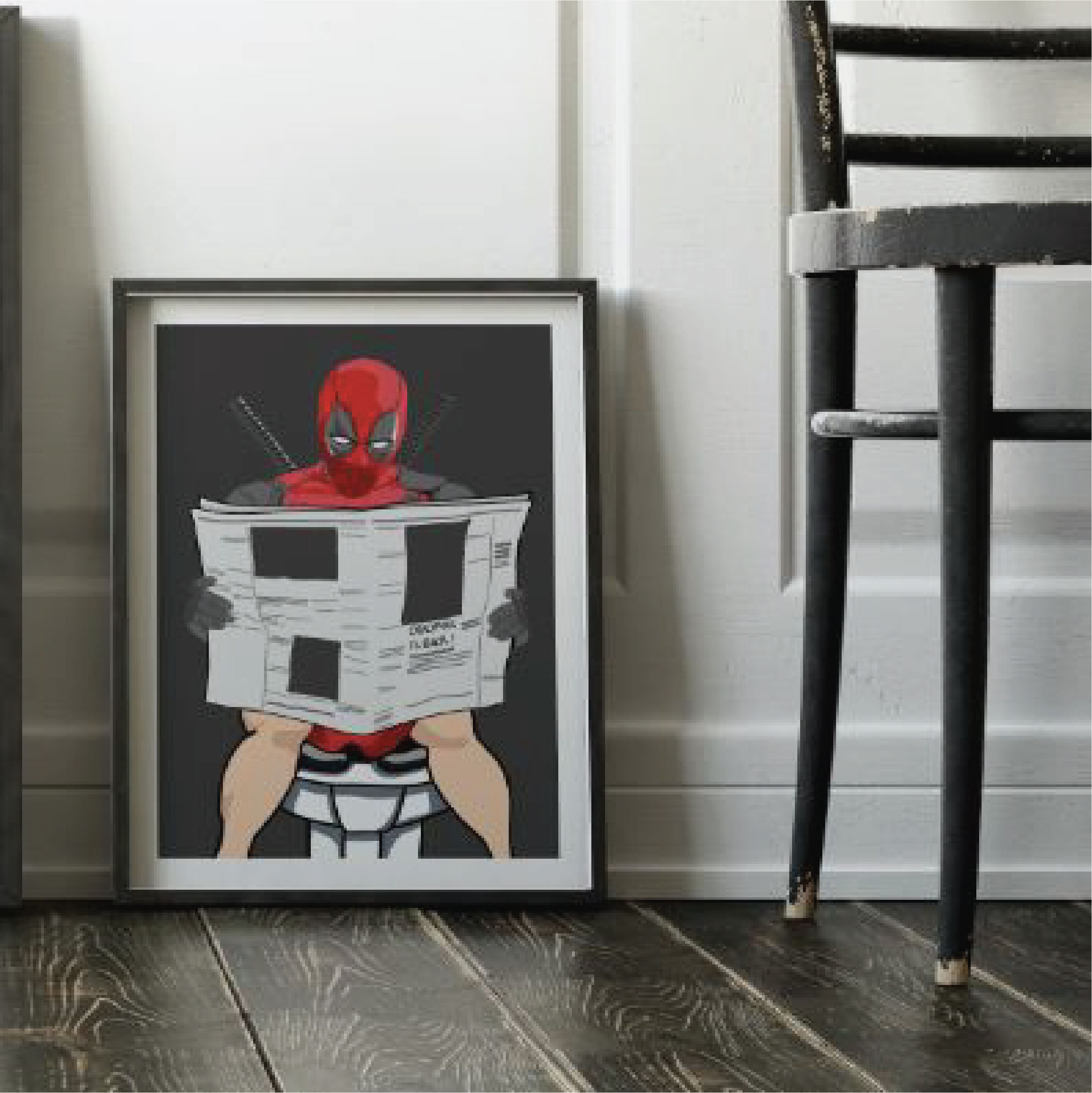 Deadpool auf Toilette Deadpool Druck lustige | Etsy