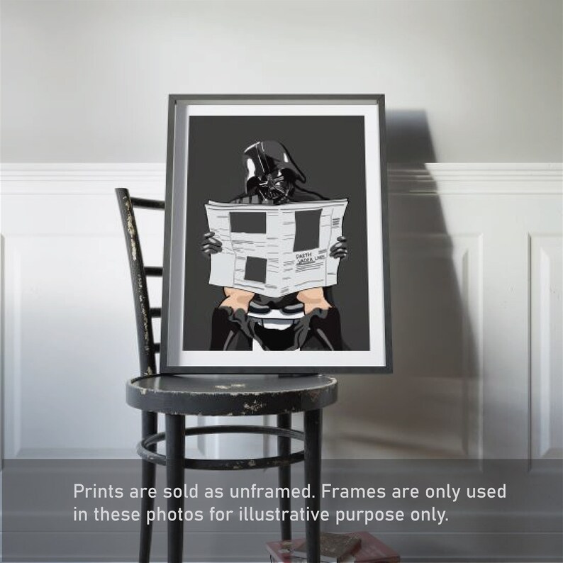 Darth Vader Print Darth on the Toilet Star Wars Art Toilet Etsy