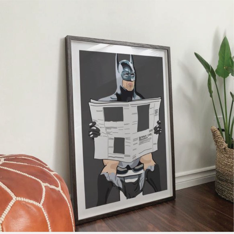 batman toilet print