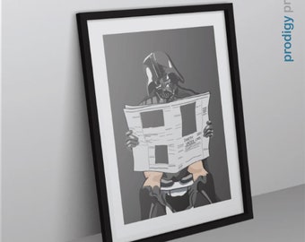 Darth Vader Bathroom Art: Toilet Print Quirky Gift for Star Wars Fans Unique Star Wars Gift Funny Toilet Decor