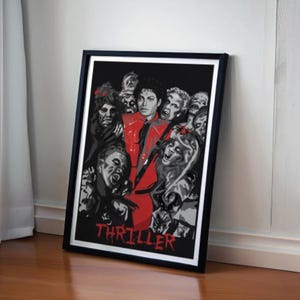 Thriller Michael Jackson print, Michael Jackson Wall Art, Pop art fan gift, wall art decor
