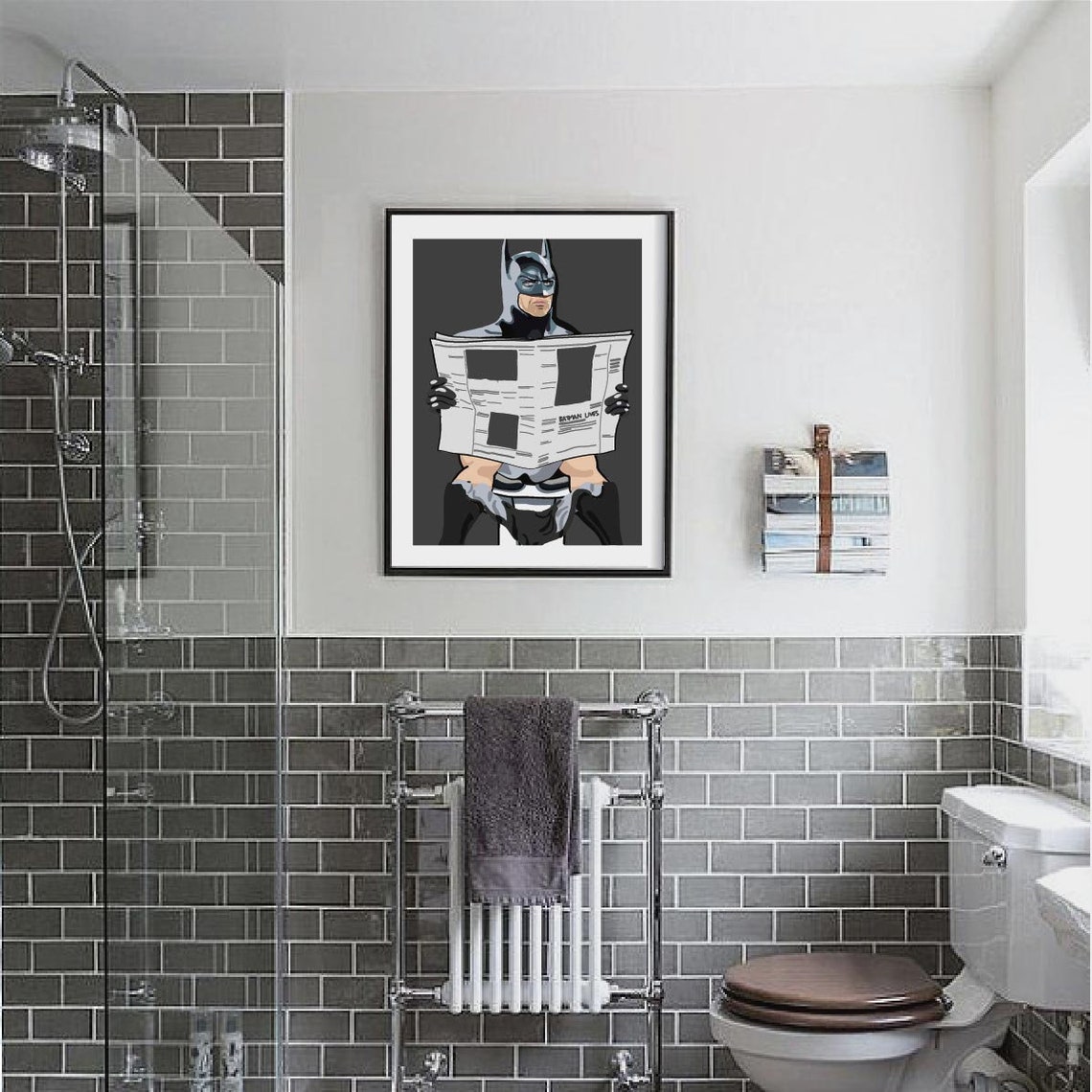 batman toilet print