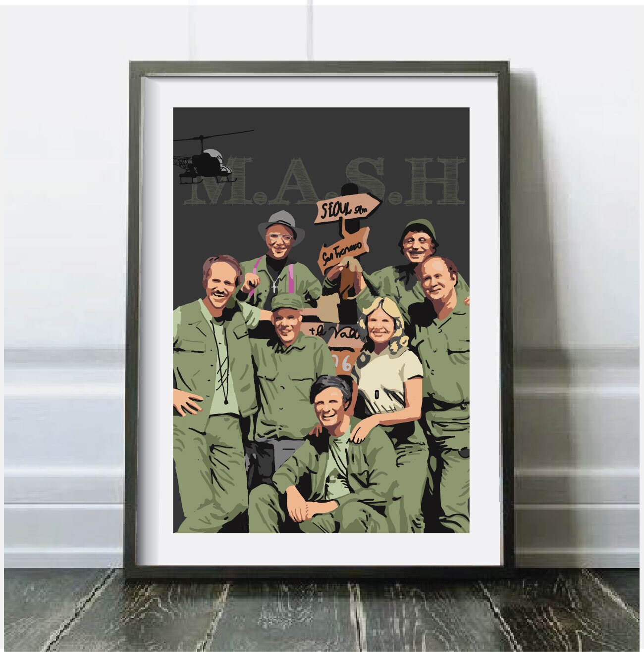 MASH TV show art print Mash poster War prints 4077th | Etsy