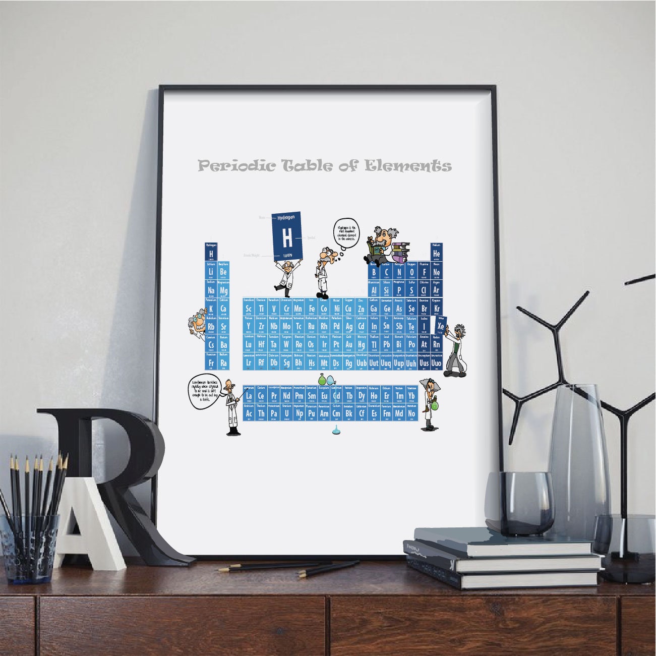 Periodic Table Kids Periodic Table Of Elements Kids Room Art Scientific Wall Poster