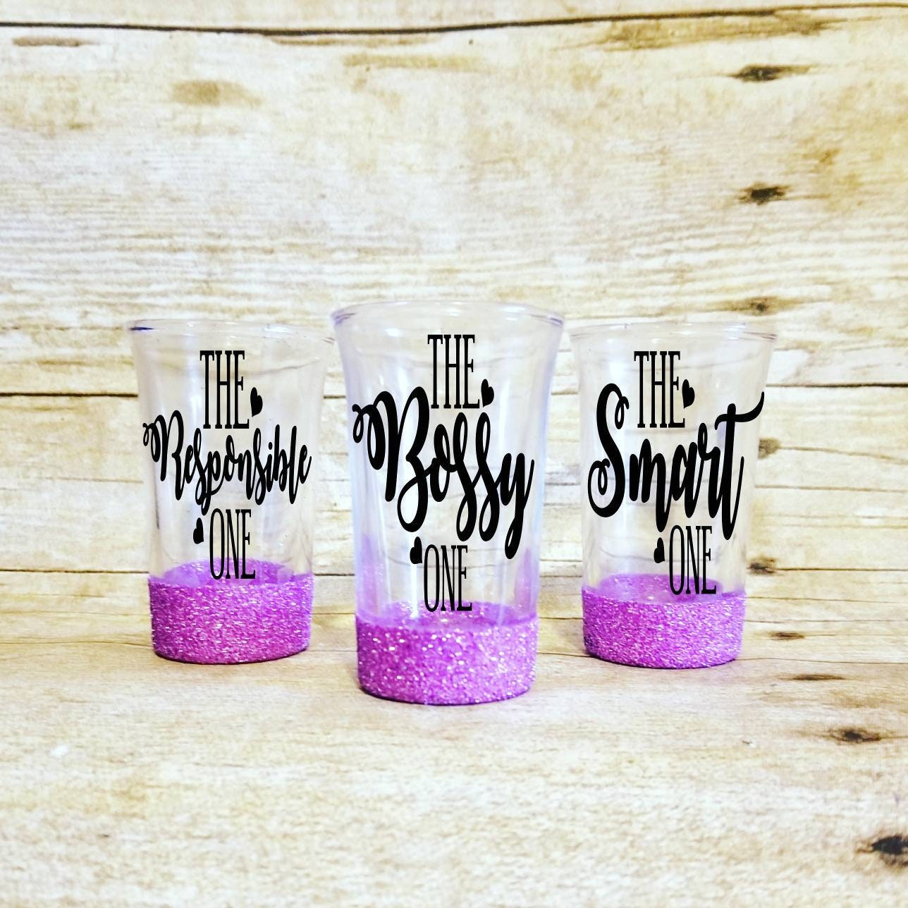 Best Friends Shot Glasses Glitter Shot Glass Set Girls Etsy