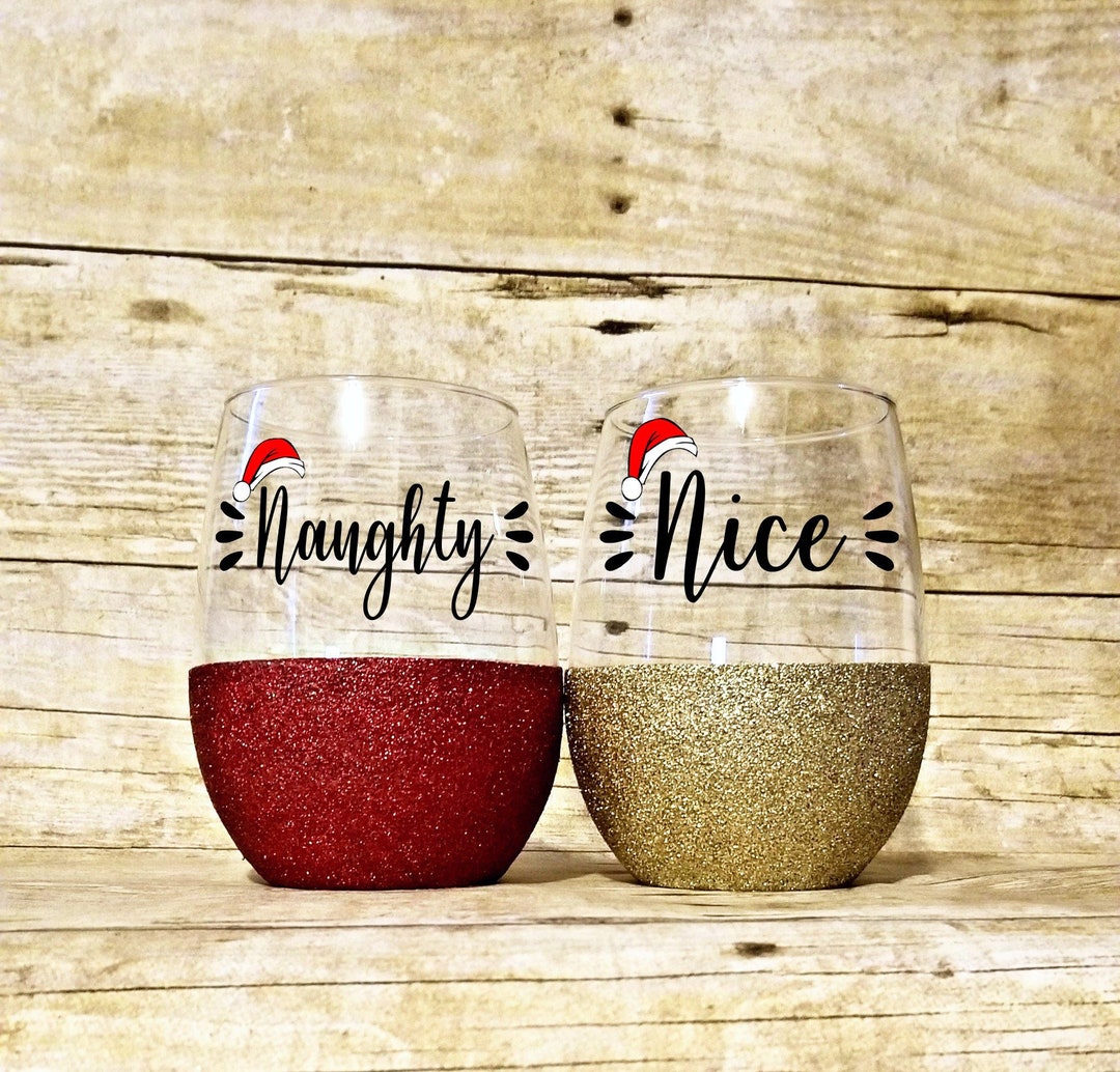 Christmas Glass Set, Holiday Glass Set, Holiday Gift Exchange, Secret