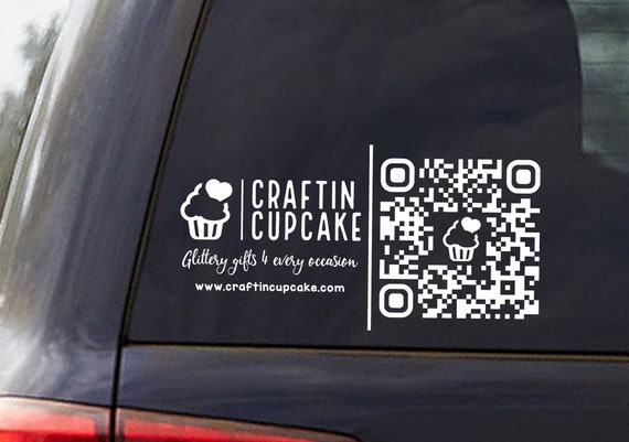 Business logo Qr code decal, Design your own decal, design your own window sticker, custom decal, vinyl decal, business decal, business logo