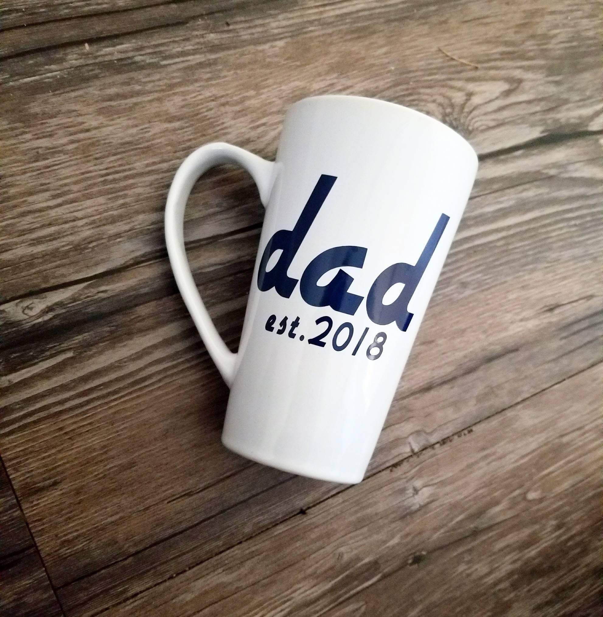 Dad EST mug Fathers day personalized Dad to be mug Etsy