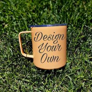 Custom Camp Mug: Personalized Stainless Steel Mug with Lid