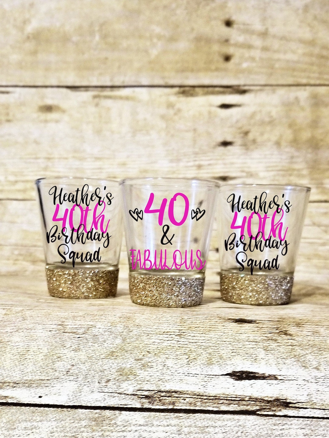 40 and Fabulous , 40th Birthday Shot Glass, 40th Birthday Gift, 40th