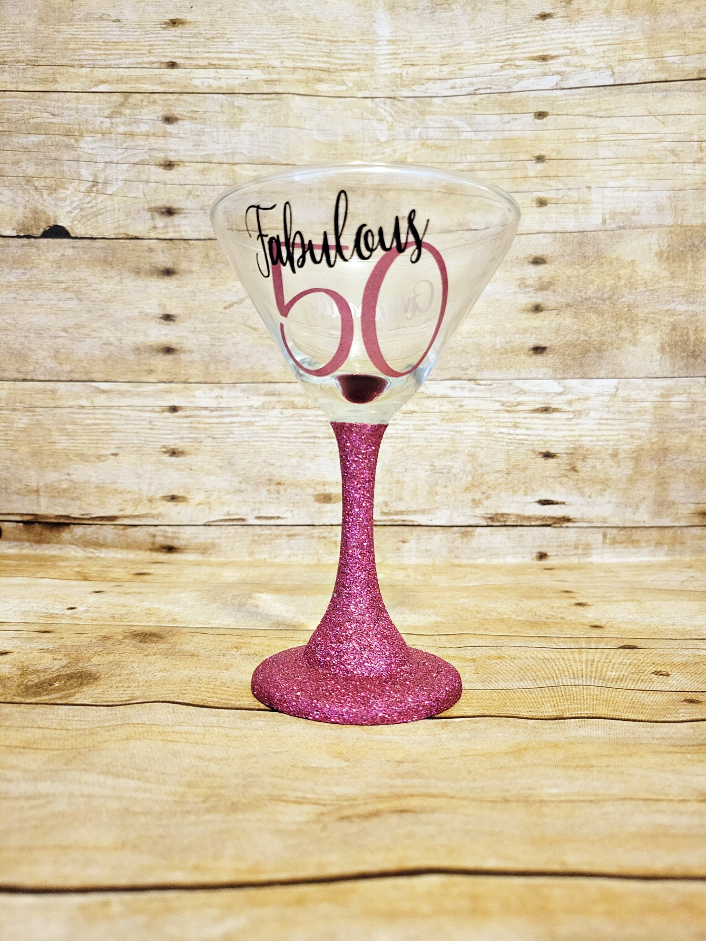 Personalized Crystal Glass Martini Glasses - Great Birthday Gift