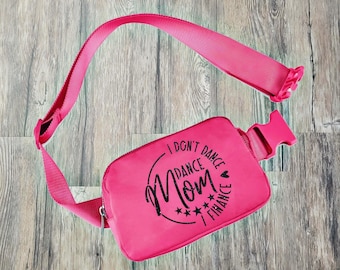 Dance Mom Belt Bag: Glitter Crossbody Purse, Adjustable Strap