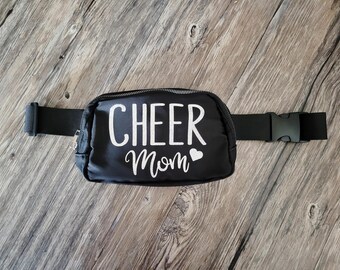 Cheer Mom Belt Bag: Glitter Cheerleader Crossbody Purse