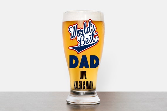 world's best dad beer glass