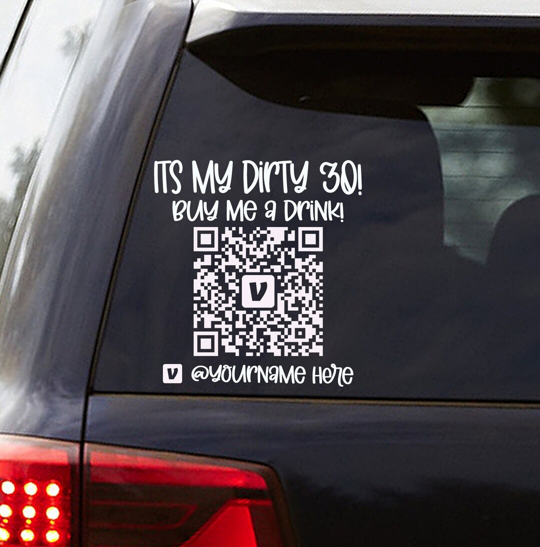 Qr Code Rude Picture Dirty 30 QR Code Decal: Buy Me a Drink Birthday Party - Etsy