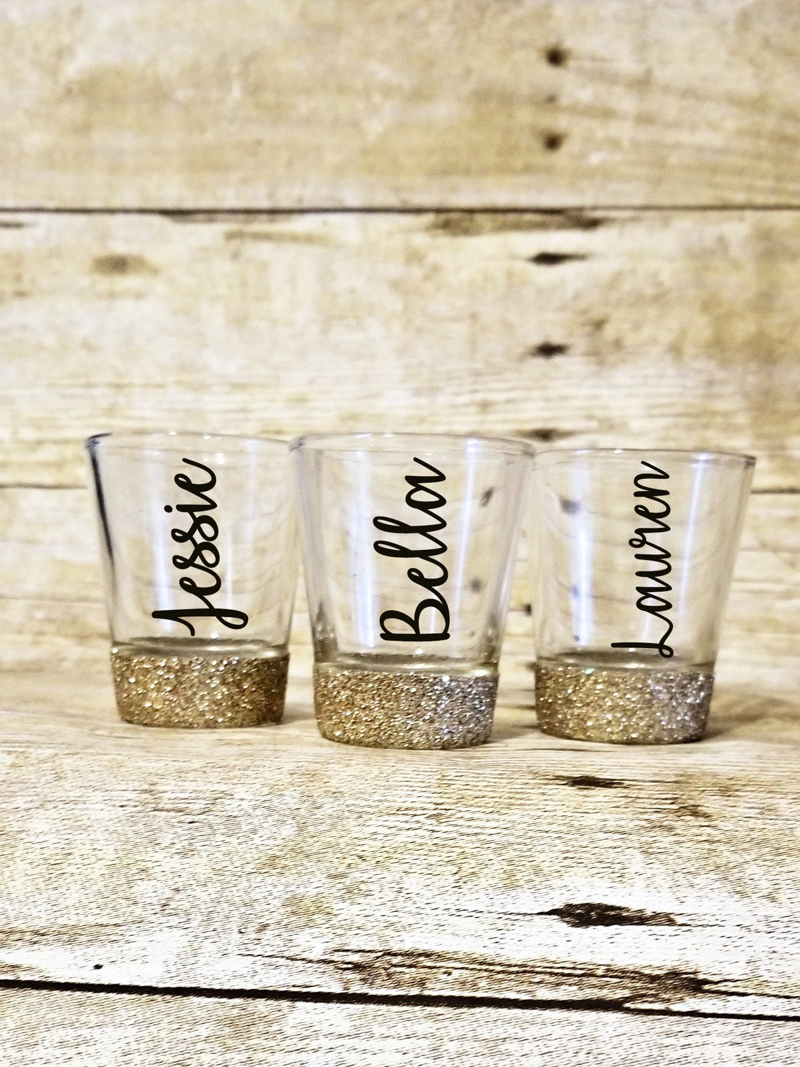 Best Friends Shot Glasses Glitter Shot Glass Set Girls Etsy