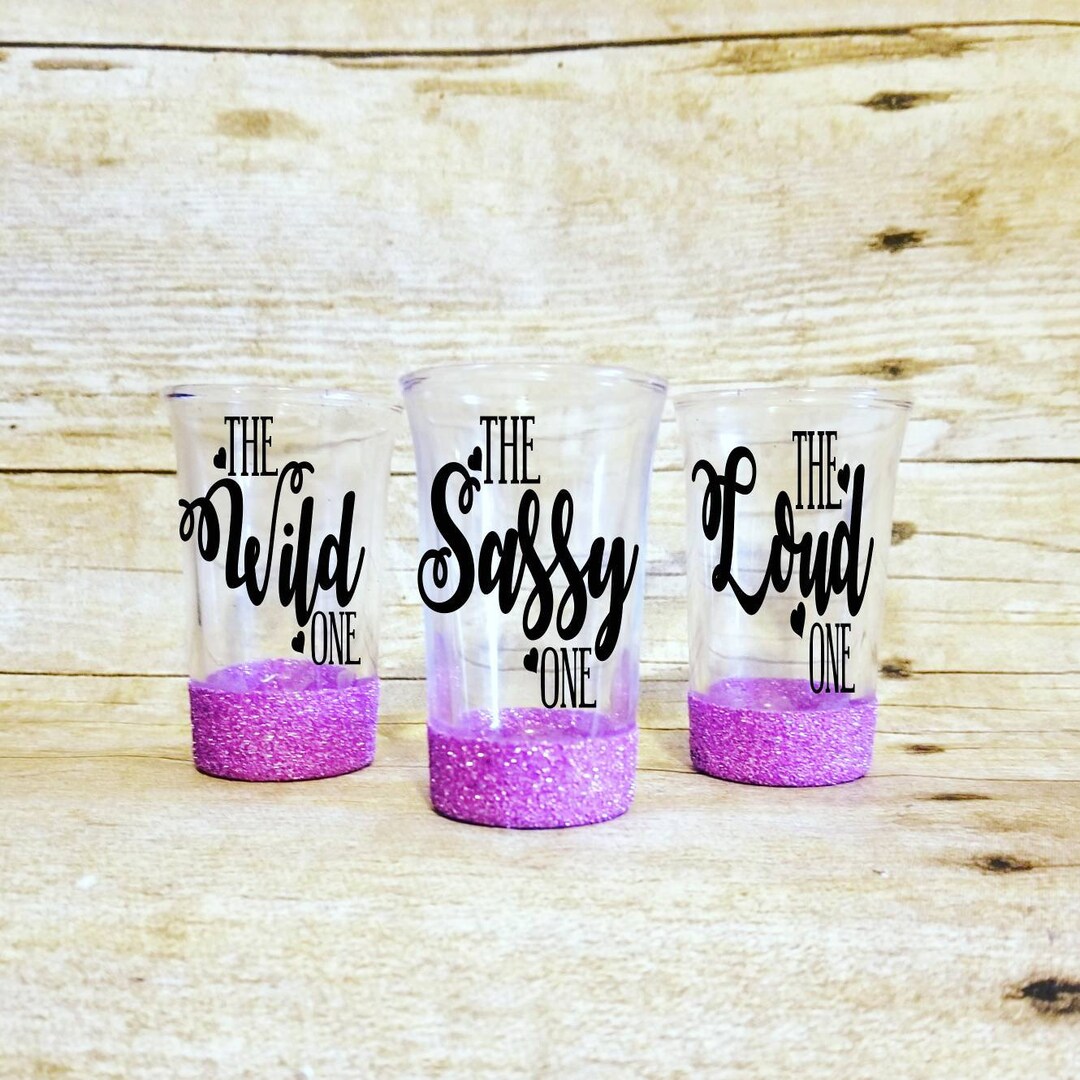 Best Friends Shot Glasses Glitter Shot Glass Set Girls Etsy