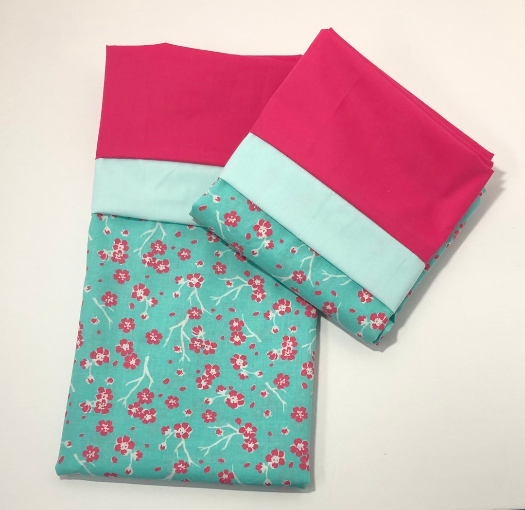 Pink Flower Pillowcases Etsy