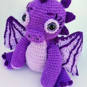 SnuggleWing Dragon Crochet Pattern PDF – Amigurumi Plush Toy Tutorial – Fantasy Dragon DIY – Instant Digital Download