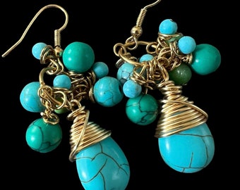 Teardrop Turquoise Dangles