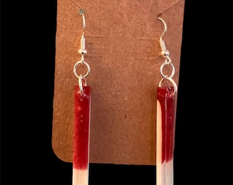 Resin Rectangle Earrings