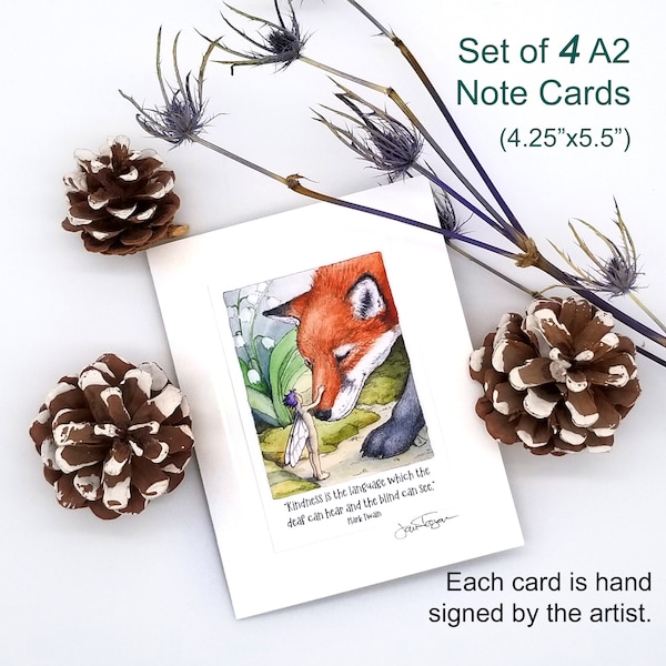 Fox Note Cards, Wildlife Greeting Cards, Note Cards With Envelopes, Greeting Cards Handmade, Fox Greeting Cards, Stationary Set, Jan Fagan