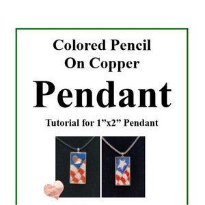Resin Jewelry Colored Pencil Copper Pendants Tutorial Digital Download DIY Jewelry Prismacolor Inktense Resin Art Wearable Art Gifts For Her
