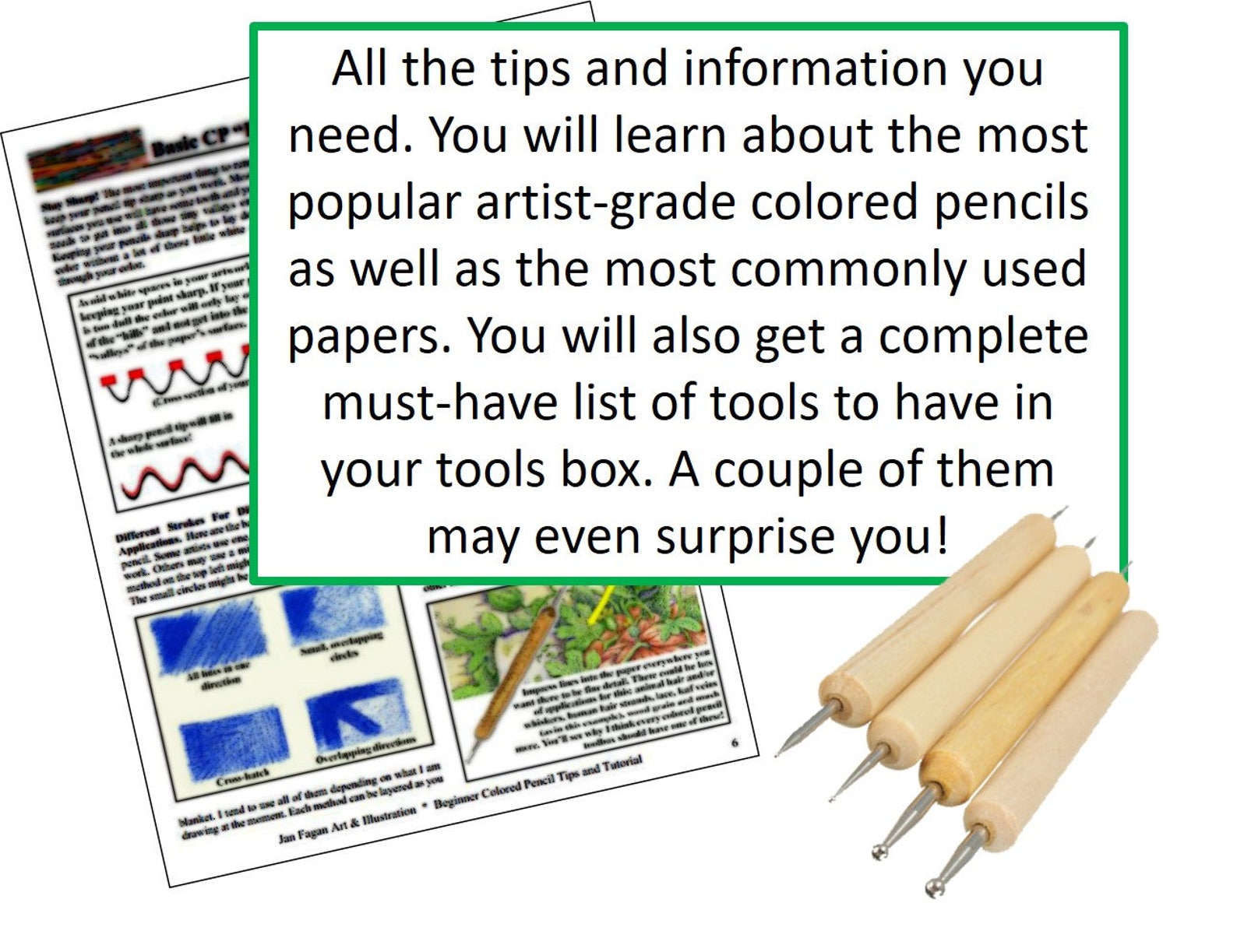 Tutorial for Beginner Colored Pencil Artist Digital Download Colored ...