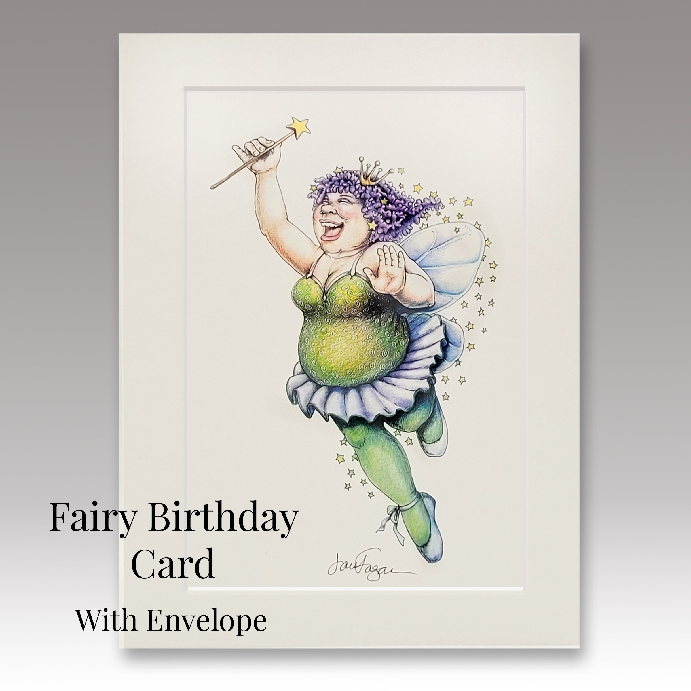 Fairy Fae Greetings Card - Fungi Fairy Fae Greetings Card - Fungi