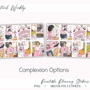 Printable Vertical Weekly Planner Sticker Kit Seance Foil Ready ...