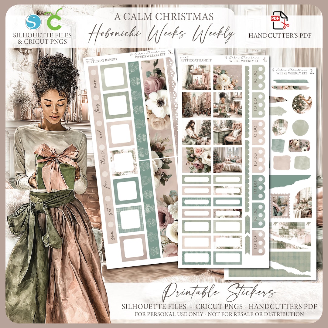 Printable Hobonichi Weeks Weekly Planner Kit - A Calm Christmas ...
