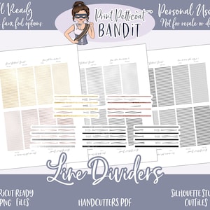 FOIL READY Decorative Planner Stickers | Silhouette cut files | Cricut .png | Line Divider Stickers
