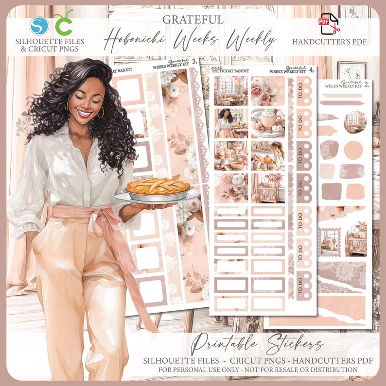 Fall Thanksgiving Printable Hobonichi Weeks Weekly Planner Kit ...