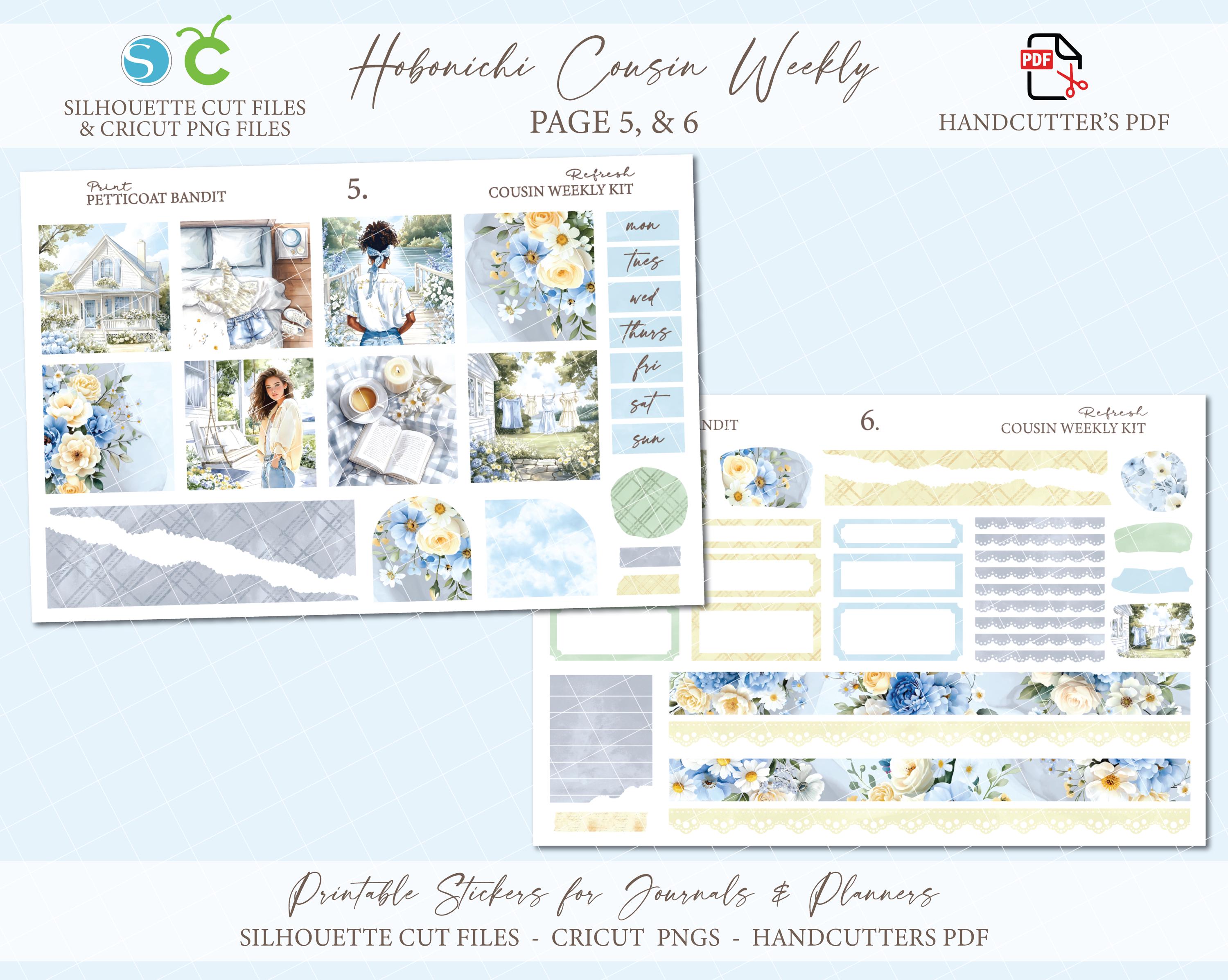 Printable Hobonichi Cousin Weekly Planner Kit - Refresh | Silhouette ...