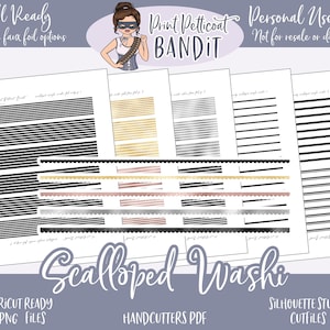 FOIL BEREIT Dekorative Planer Aufkleber | Silhouette Schnittdateien | Cricut .png | Ausgebogte Washi Aufkleber