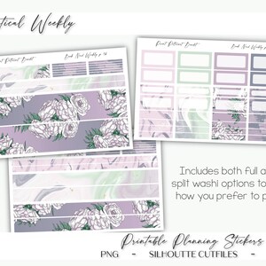Printable Vertical Weekly Planner Sticker Kit Book Nerd - Etsy
