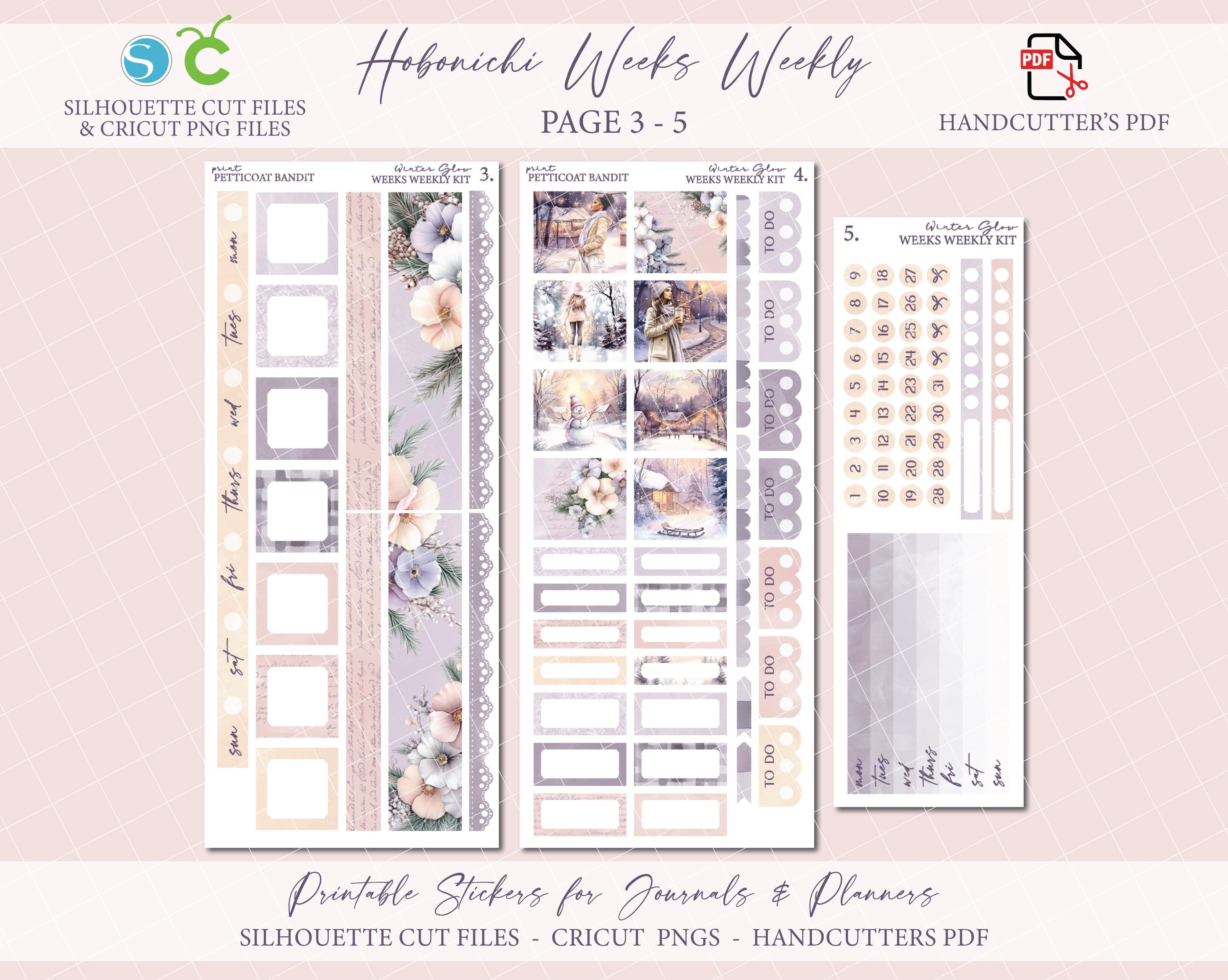 Printable Hobonichi Weeks Weekly Planner Kit - Winter Sticker Kit ...