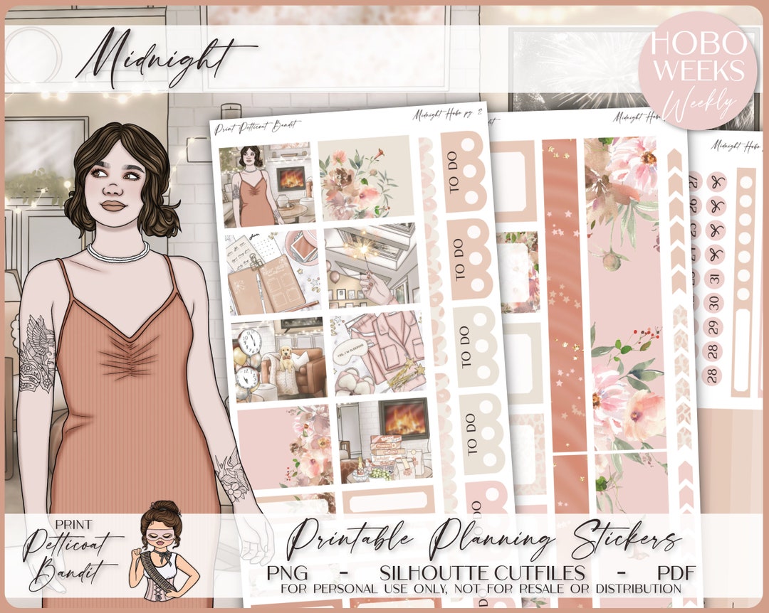 Printable Hobonichi Weeks Weekly Planner Kit Midnight Foil Ready ...