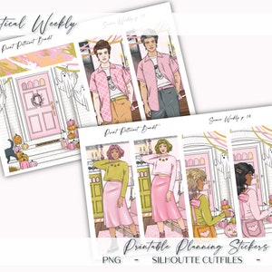 Printable Vertical Weekly Planner Sticker Kit Seance Foil Ready ...