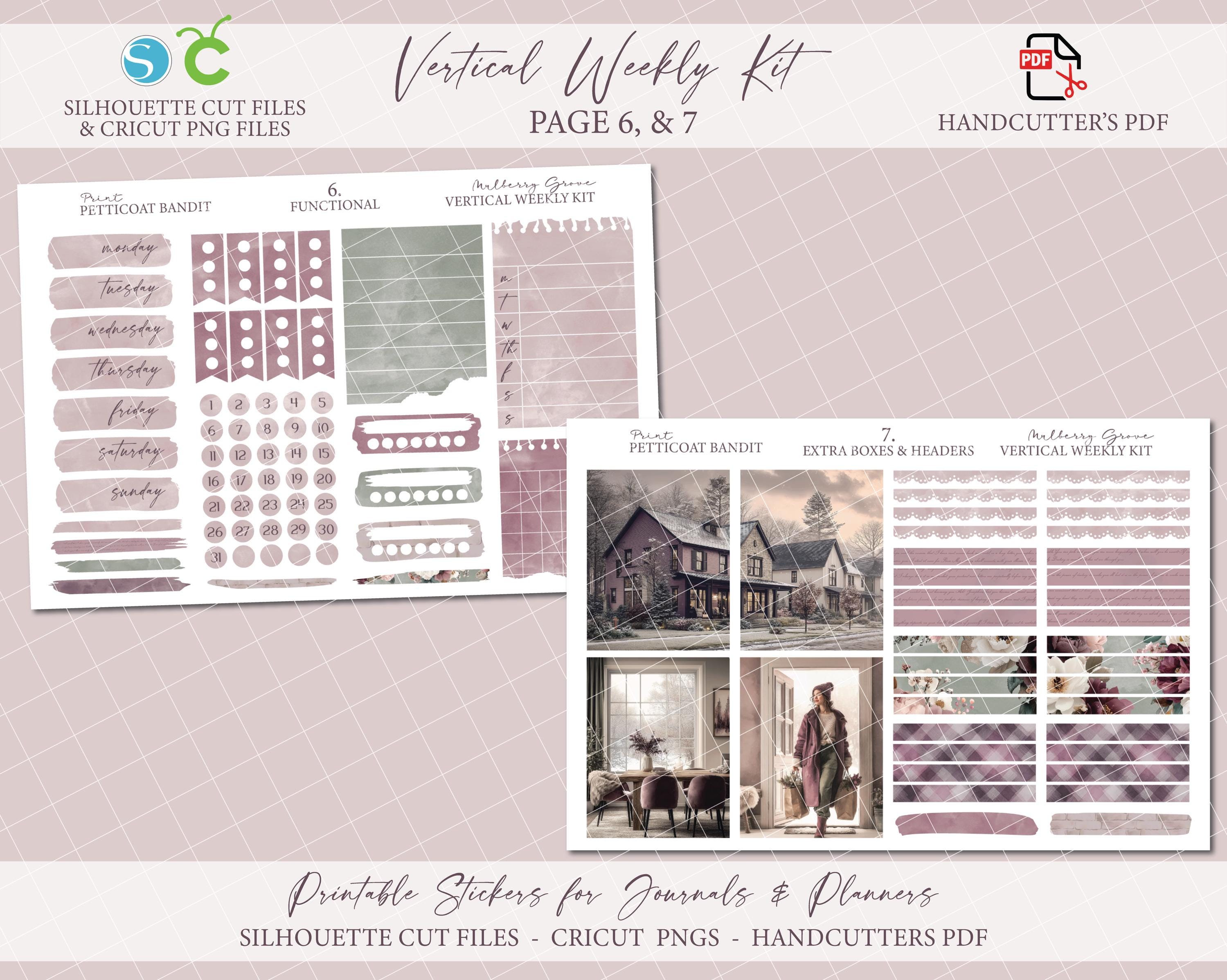Winter Printable Vertical Weekly Planner Sticker Kit - Mulberry Grove ...