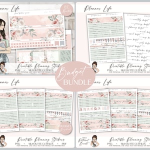 Printable Erin Condren Monthly Budget Bundle | Budget Planner Sticker Kit | Finance Kit | Silhouette Cutfile PDF | Cricut PNG | Planner Life
