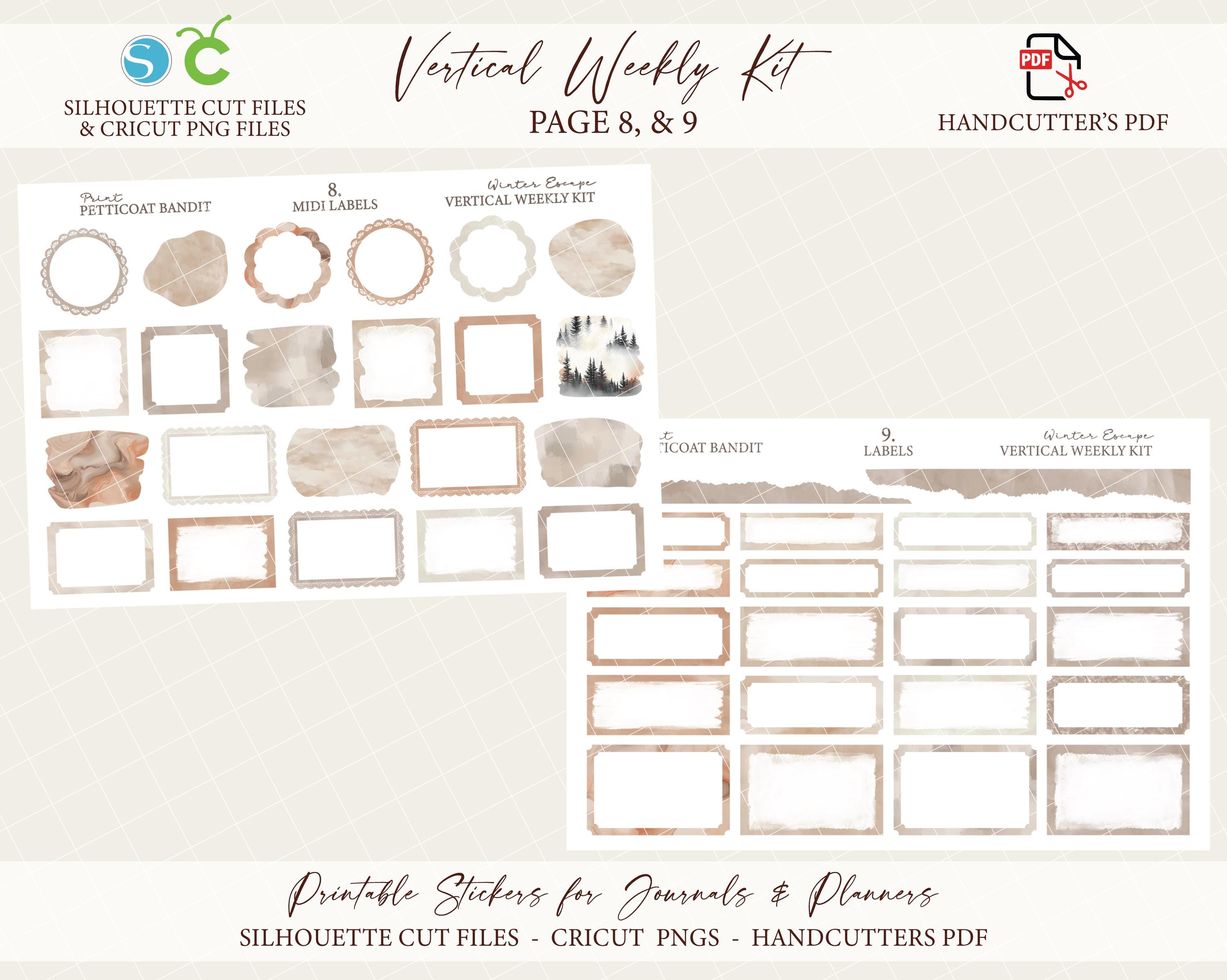 Printable Vertical Weekly Planner Sticker Kit - Winter Escape | Winter ...