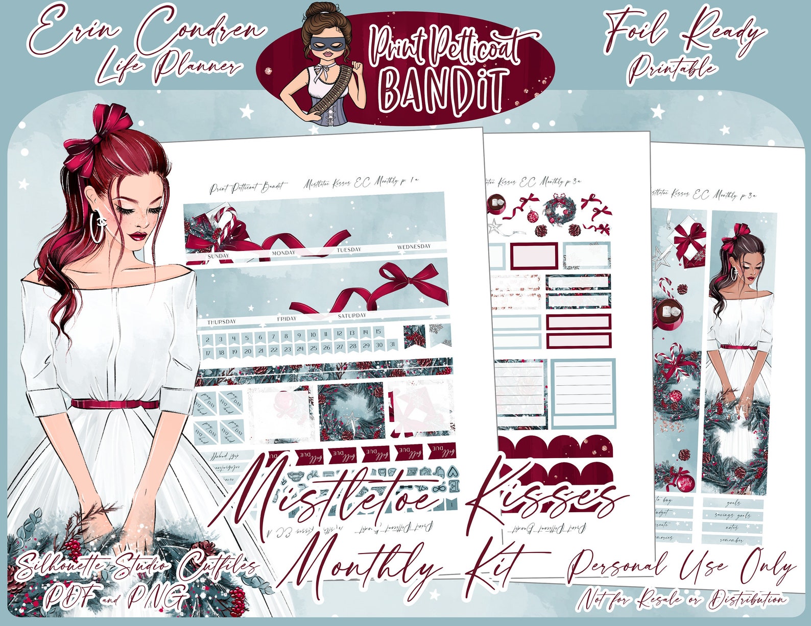 Printable Erin Condren Monthly Budget Bundle Budget Planner - Etsy