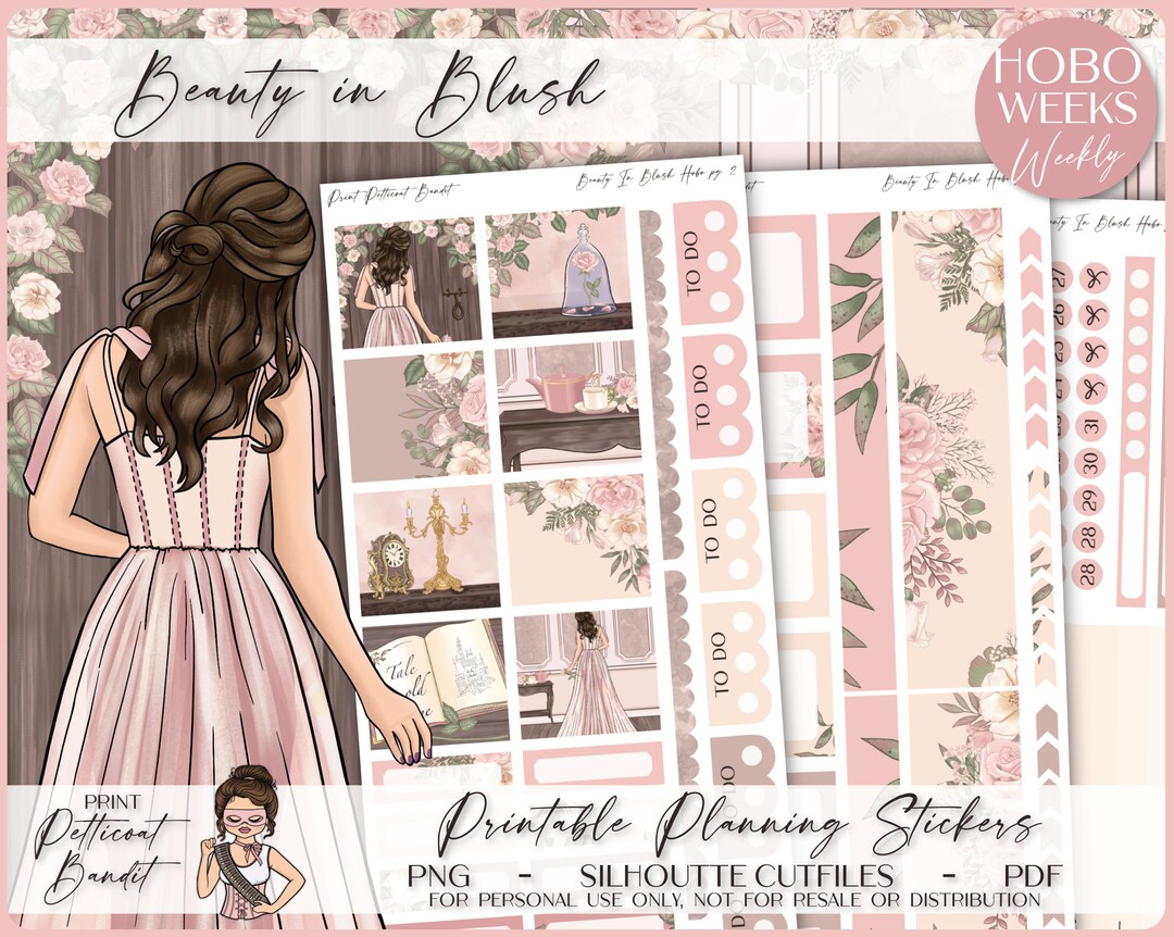 Printable Hobonichi Weeks Weekly Planner Kit Beauty in Blush - Etsy