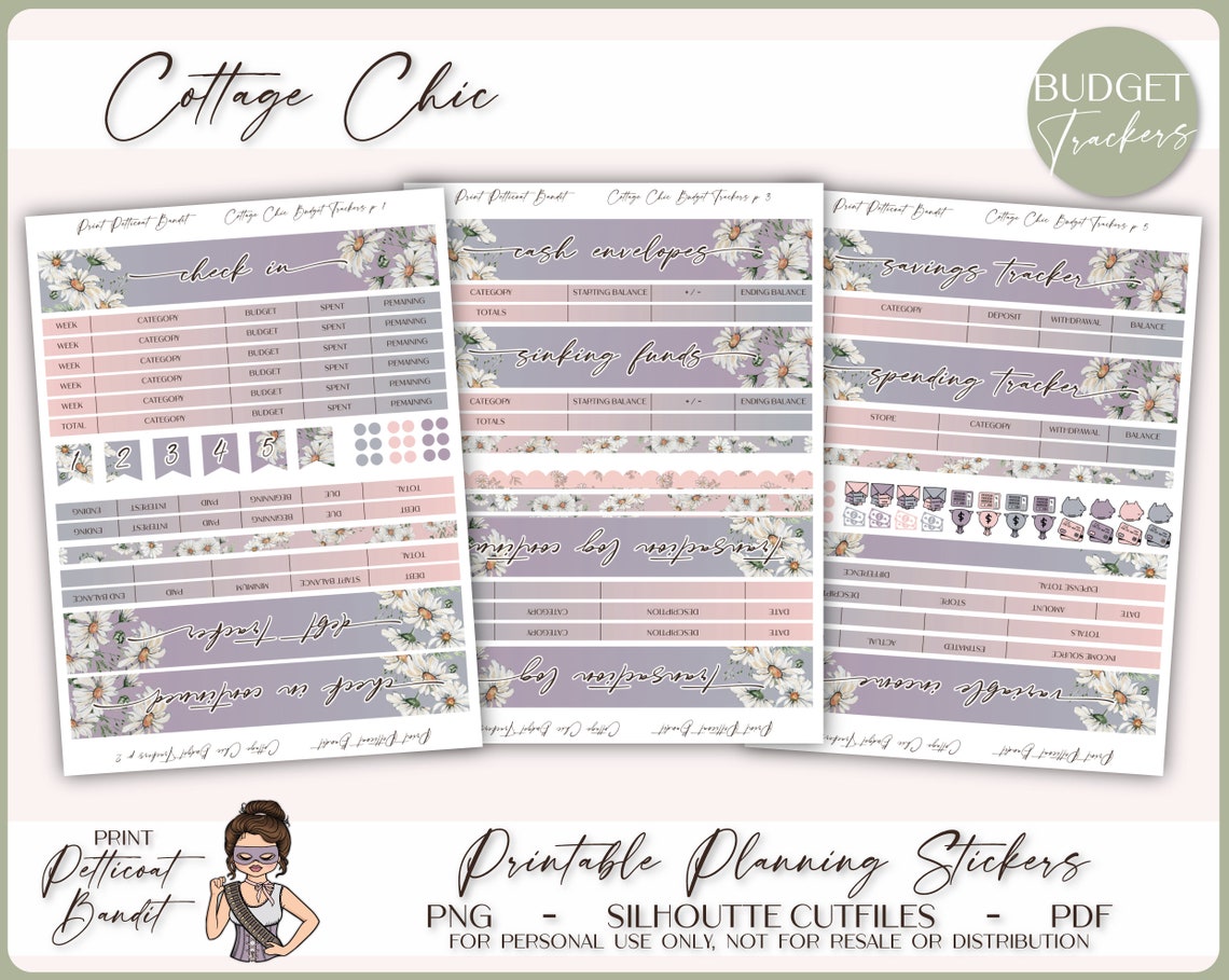 Printable Erin Condren Monthly Budget Bundle Budget Planner - Etsy