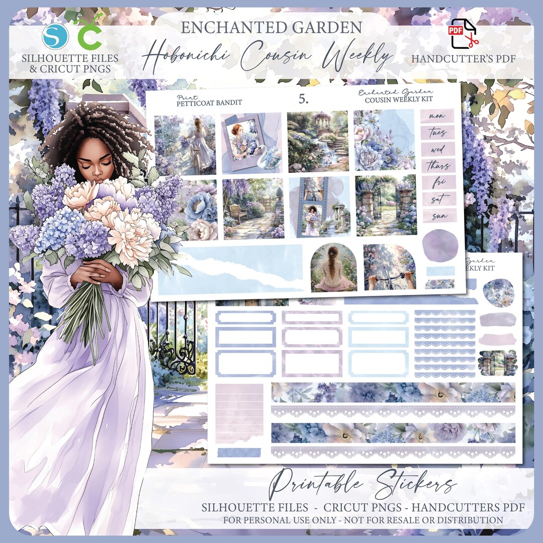 Printable Hobonichi Cousin Weekly Planner Kit - Enchanted Garden ...