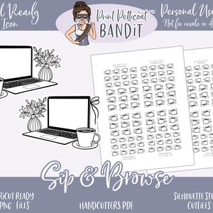 FOIL BEREIT Dekorative Symbol Planner Aufkleber | Nippen und stöbern Sie in zierlichen Folien-Aufklebern | Silhouette Schnittdateien | Cricut .png | Pdf | xklusiv
